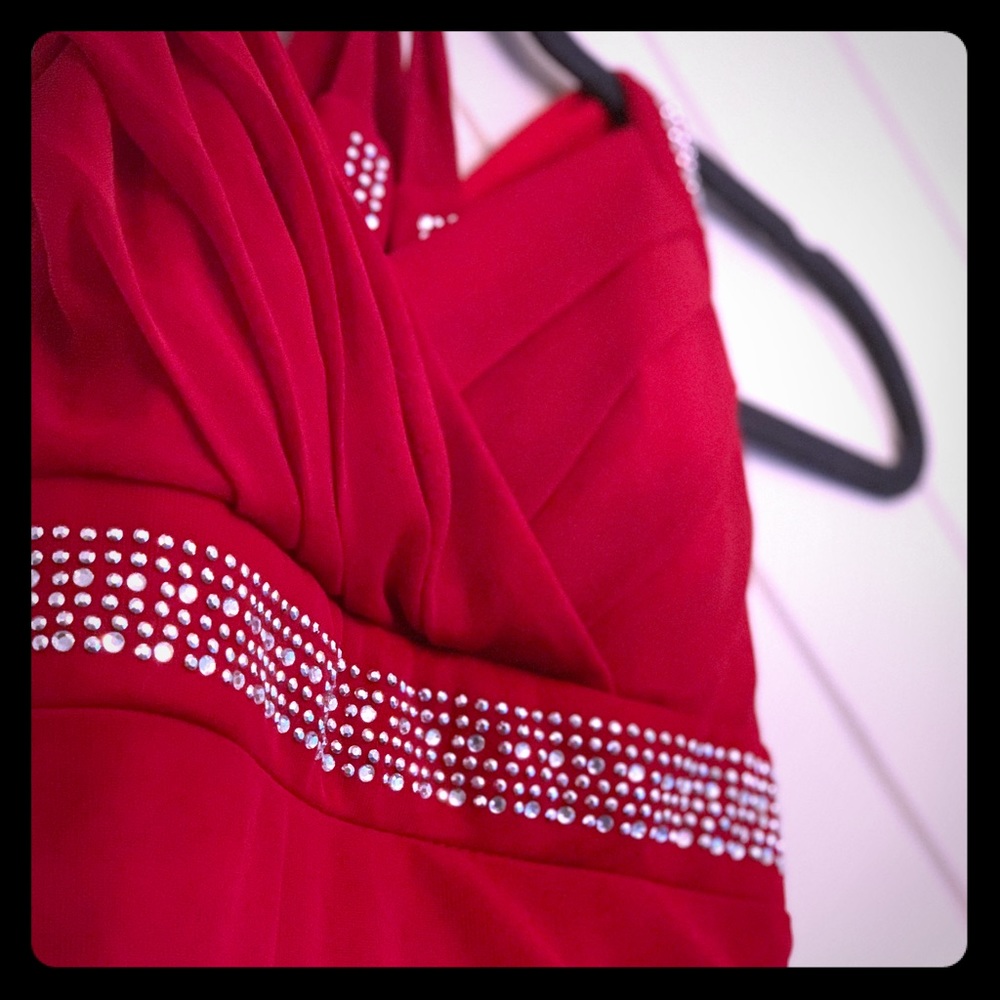 Red formal dress